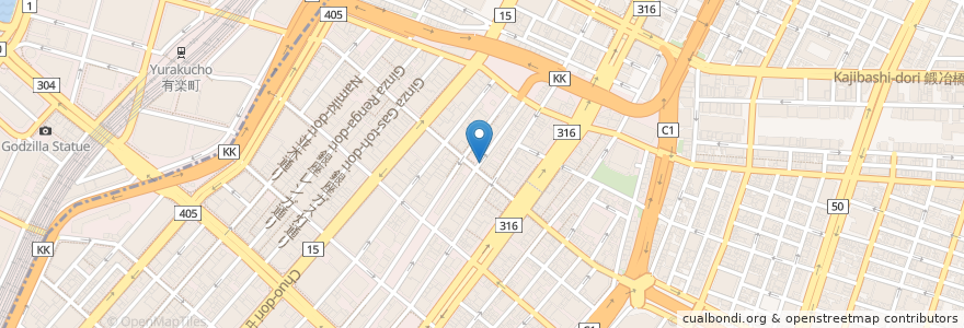 Mapa de ubicacion de The Kitchen Salvatore Cuomo GINZA en 日本, 东京都/東京都, 中央区.