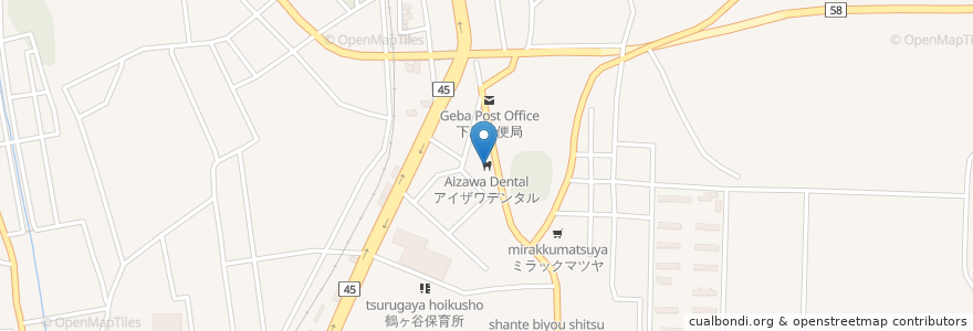 Mapa de ubicacion de アイザワデンタル en اليابان, 宮城県, 多賀城市.
