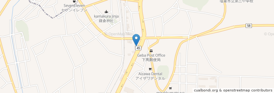 Mapa de ubicacion de Hari Sun Cafe en Japan, Präfektur Miyagi, 多賀城市.