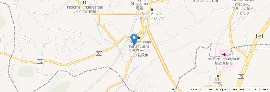 Mapa de ubicacion de 廻鮮寿司 塩釜港 en Giappone, 宮城県, 多賀城市, 塩竈市.