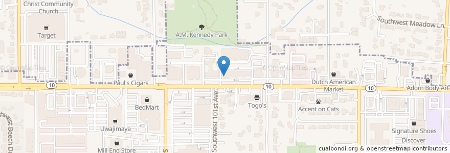 Mapa de ubicacion de Studio 10 Karaoke Box en 美利坚合众国/美利堅合眾國, 俄勒冈州/俄勒岡州, Washington County, Beaverton.