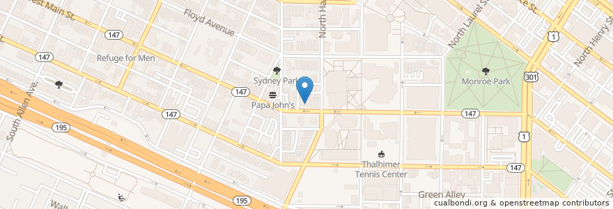 Mapa de ubicacion de The Local Eatery and Pub en United States, Virginia, Richmond City.