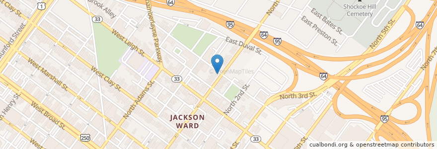 Mapa de ubicacion de The Rogue Gentlemen en Estados Unidos De América, Virginia, Richmond City.