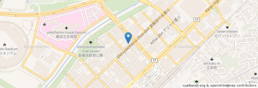 Mapa de ubicacion de ガスト en Japon, Préfecture De Kanagawa, 横浜市, 港北区.