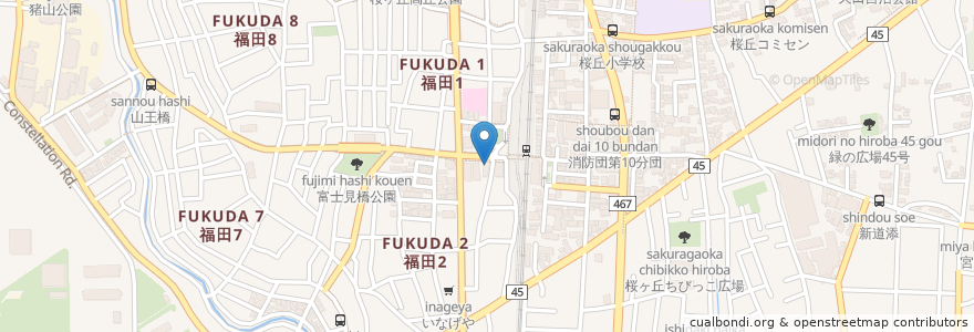 Mapa de ubicacion de ハックドラック en اليابان, كاناغاوا, 大和市.