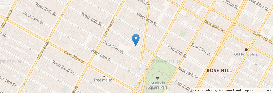 Mapa de ubicacion de INDAY en United States, New York, New York, New York County, Manhattan, Manhattan Community Board 5.