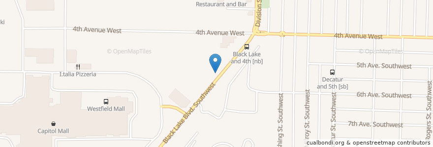 Mapa de ubicacion de Vic's Pizzeria en 미국, 워싱턴, Thurston County, Olympia.
