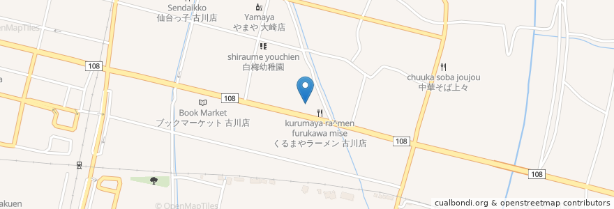 Mapa de ubicacion de 関井レディースクリニック en 일본, 미야기현, 大崎市.