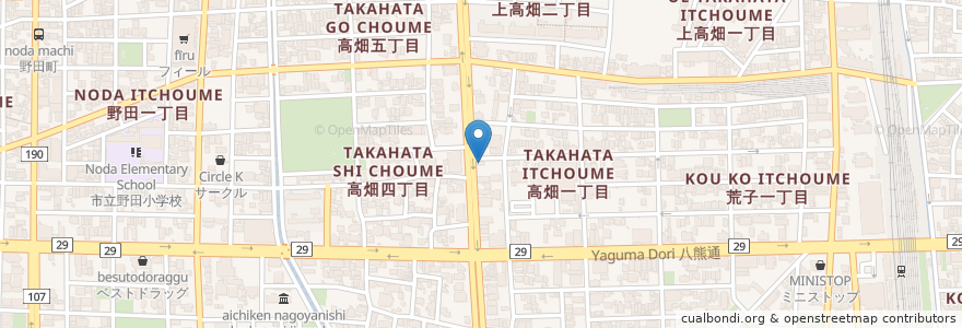Mapa de ubicacion de Cercle en Japan, Aichi Prefecture, Nagoya, Nakagawa Ward.