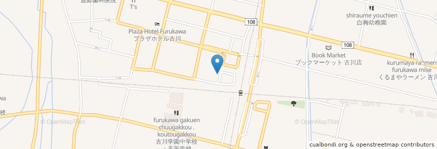 Mapa de ubicacion de Iwate Bank en Japan, Miyagi Prefecture, Osaki.