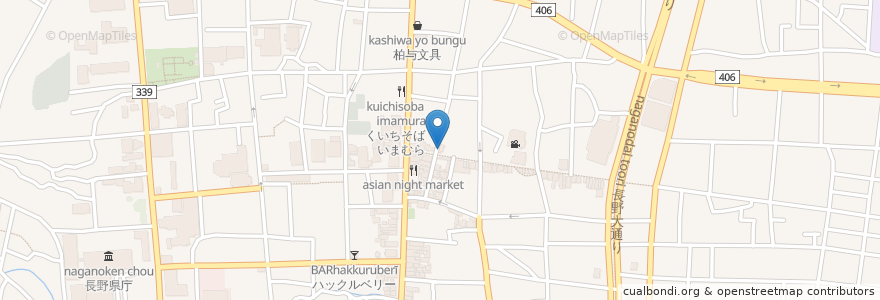 Mapa de ubicacion de わらやき屋 六本木 en 日本, 長野県, 長野市.