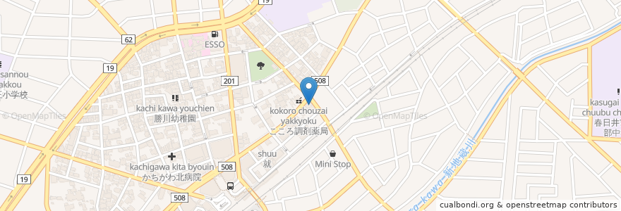 Mapa de ubicacion de はやし耳鼻咽喉科 en 日本, 愛知県, 春日井市.