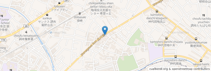 Mapa de ubicacion de Drinks en Japón, Tokio, Chofu.