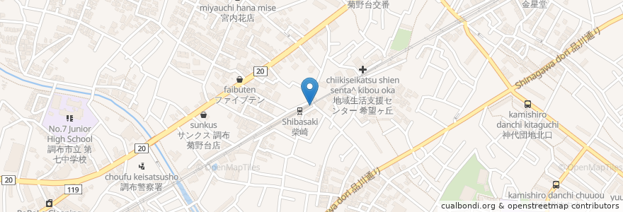 Mapa de ubicacion de Drinks en Giappone, Tokyo, 調布市.