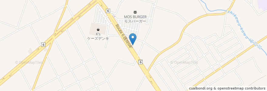 Mapa de ubicacion de 元気寿司　酒門店 en 日本, 茨城県, 水戸市.