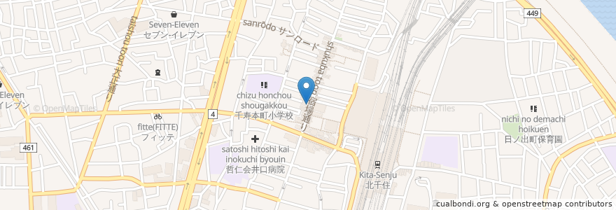 Mapa de ubicacion de イタリアンバル2538 en ژاپن, 東京都, 足立区.