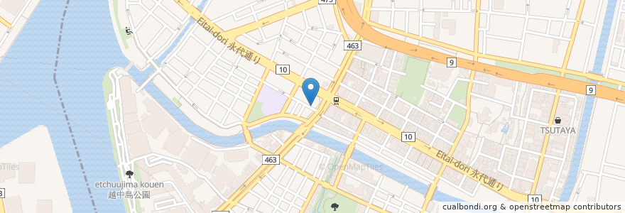 Mapa de ubicacion de たつや en 日本, 東京都, 江東区.