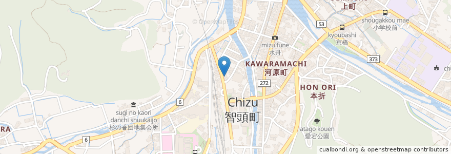 Mapa de ubicacion de すみれデイサービス en Japan, 鳥取県, 八頭郡, 智頭町.