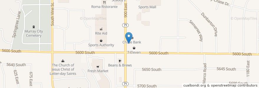 Mapa de ubicacion de Swig en アメリカ合衆国, ユタ州, Salt Lake County, Murray.