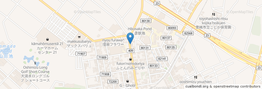 Mapa de ubicacion de 喫茶 美鈴 en Japão, 愛知県, 豊橋市.