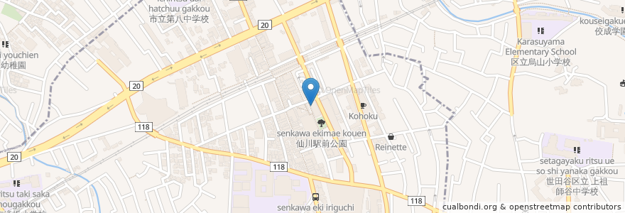 Mapa de ubicacion de Café Kaldino en Japonya, 東京都, 調布市.