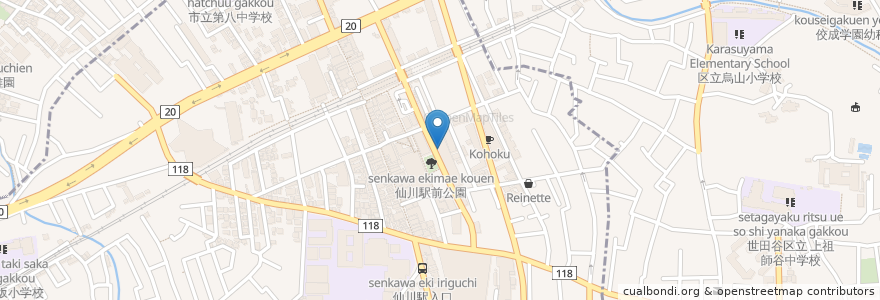 Mapa de ubicacion de Pasta Frolla en ژاپن, 東京都, 調布市.