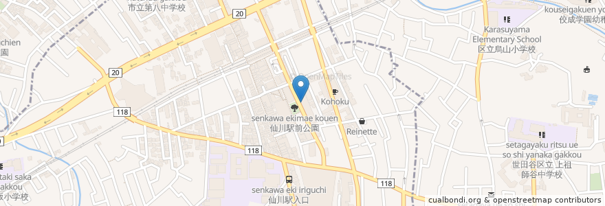 Mapa de ubicacion de ローカルインディア en ژاپن, 東京都, 調布市.