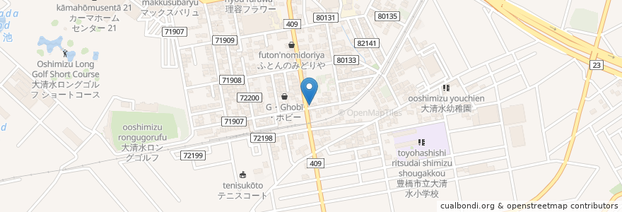 Mapa de ubicacion de 寿しの都 en Japão, 愛知県, 豊橋市.
