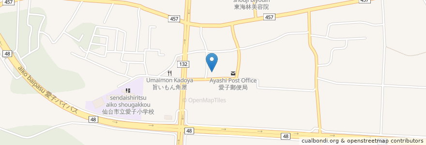 Mapa de ubicacion de 七十七銀行 宮城町支店 en 日本, 宮城県, 仙台市, 青葉区.