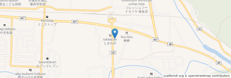 Mapa de ubicacion de 宮内歯科医院 en Jepun, 宮城県, 仙台市, 青葉区.