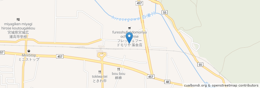 Mapa de ubicacion de いろは寿司 en Japan, 宮城県, 仙台市, 青葉区.