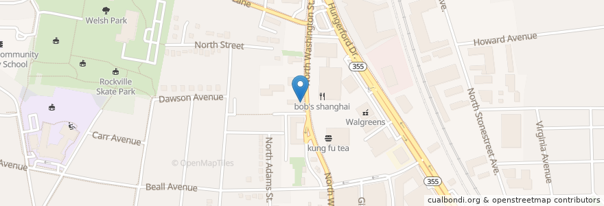 Mapa de ubicacion de Vibes Hookah Lounge en ایالات متحده آمریکا, مریلند, Montgomery County, Rockville.