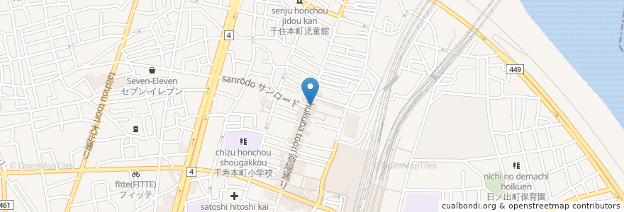 Mapa de ubicacion de 九龍酒樓 en اليابان, 東京都, 足立区.