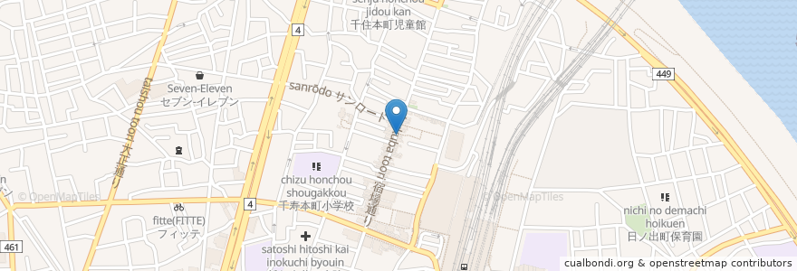 Mapa de ubicacion de ヤマグチ薬局 en 日本, 東京都, 足立区.