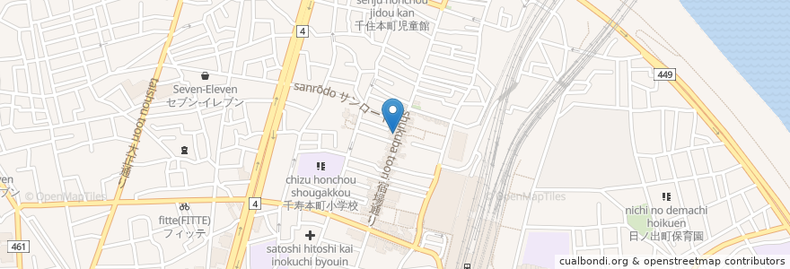 Mapa de ubicacion de ヴィットリア en 日本, 东京都/東京都, 足立区.