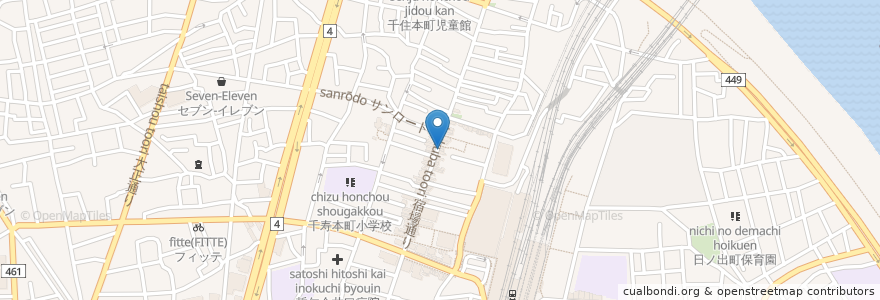 Mapa de ubicacion de 麵屋音 en Japan, Tokio, 足立区.