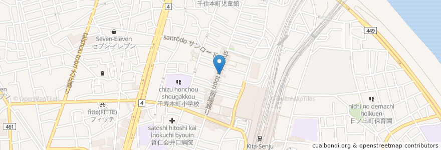 Mapa de ubicacion de いぶき en Japonya, 東京都, 足立区.