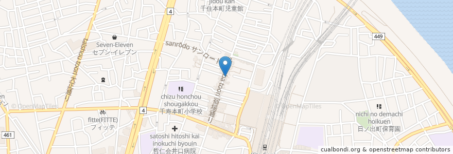 Mapa de ubicacion de ニッポンのカレー en Япония, Токио, Адати.