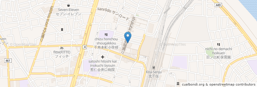 Mapa de ubicacion de コンサートホール en ژاپن, 東京都, 足立区.