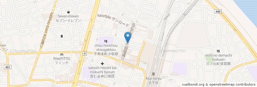 Mapa de ubicacion de バードコート en 日本, 東京都, 足立区.