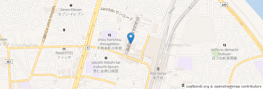 Mapa de ubicacion de 甘太郎 en Japonya, 東京都, 足立区.