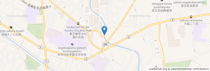 Mapa de ubicacion de Drinks en Japão, Tóquio, 世田谷区.