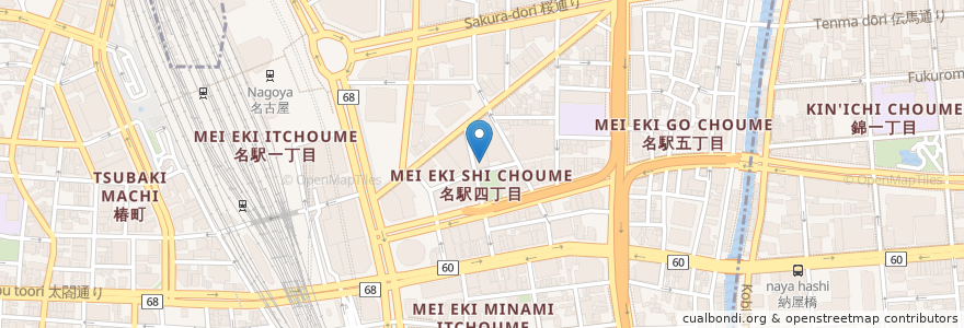 Mapa de ubicacion de ミッドランドスクエア シネマ2 en 일본, 아이치현, 나고야 시, 中村区.