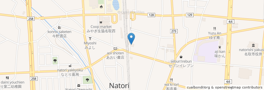 Mapa de ubicacion de JA名取岩沼 en Japan, 宮城県, 名取市.