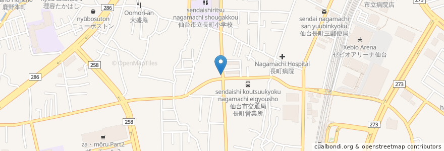 Mapa de ubicacion de 松本小児科 en 日本, 宫城县, 仙台市, 太白区.