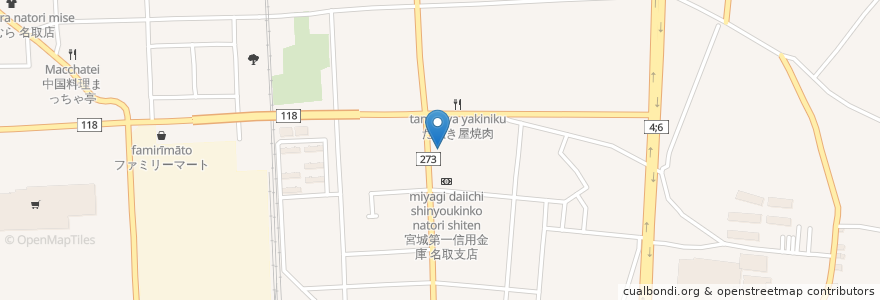 Mapa de ubicacion de Noda Eye Clinic en Japan, Miyagi Prefecture, Natori.