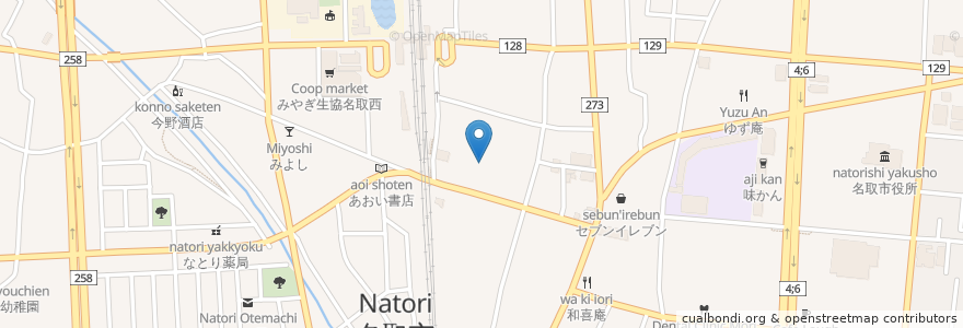 Mapa de ubicacion de わく沢眼科医院 en Jepun, 宮城県, 名取市.