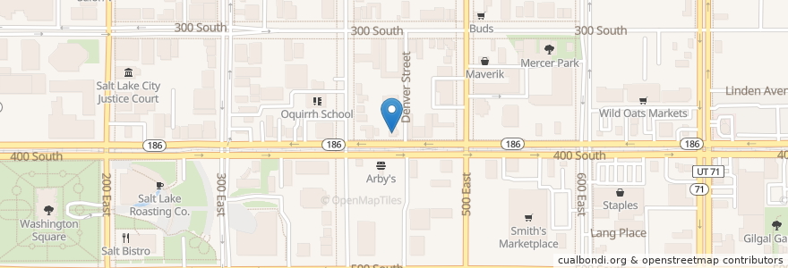 Mapa de ubicacion de Beto's Mexican Food en アメリカ合衆国, ユタ州, Salt Lake County, Salt Lake City.