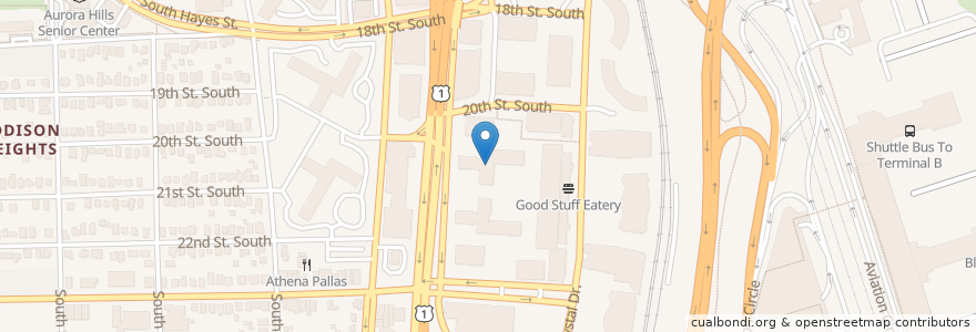 Mapa de ubicacion de Advance Dental Care Center en アメリカ合衆国, バージニア州, Arlington County, Arlington.