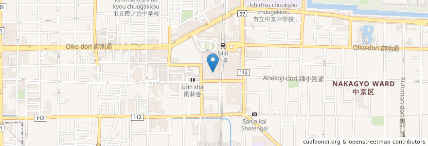 Mapa de ubicacion de さんきゅう en ژاپن, 京都府, 京都市, 中京区.